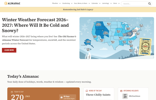Almanac product homepage