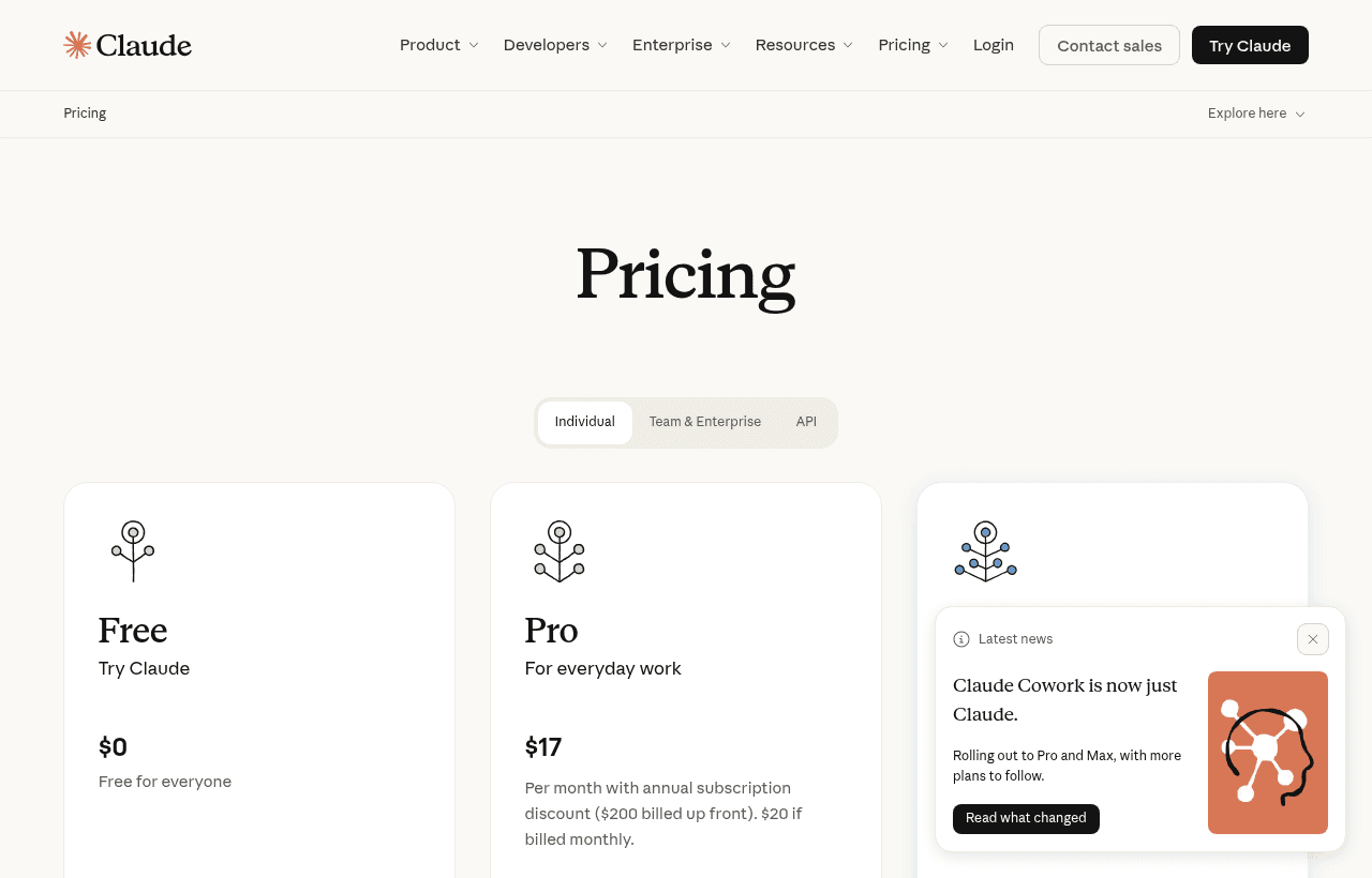 Anthropic pricing and plans