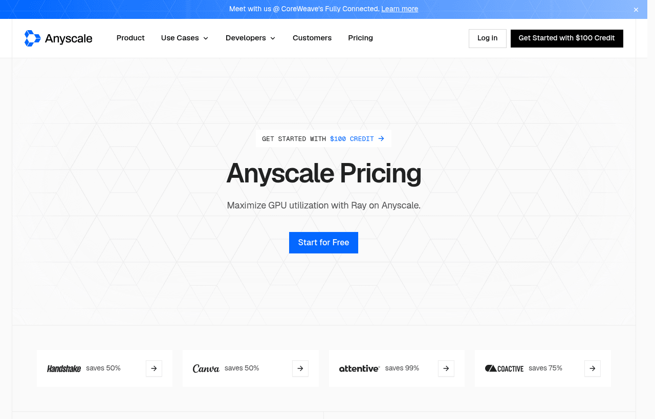 Anyscale pricing and plans