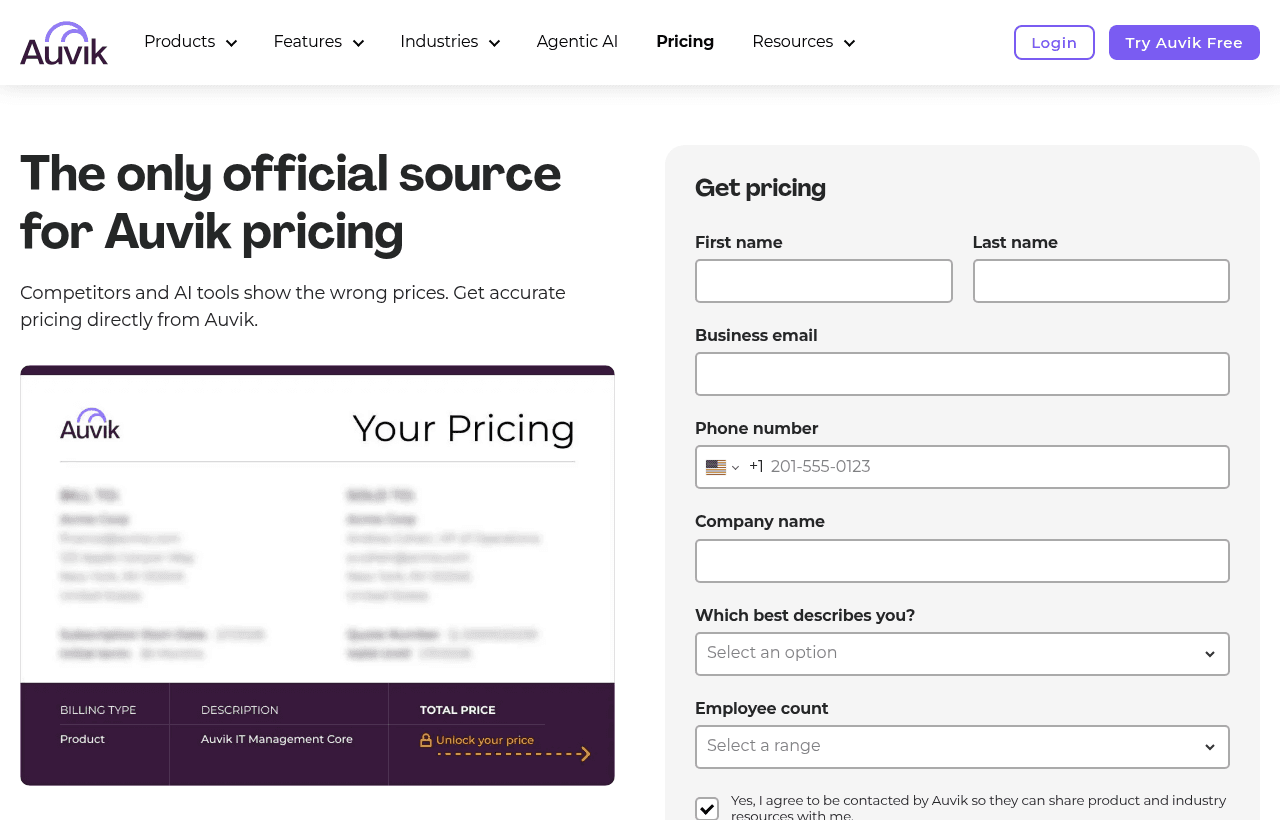 Auvik plans and features before the 14-day free trial deal