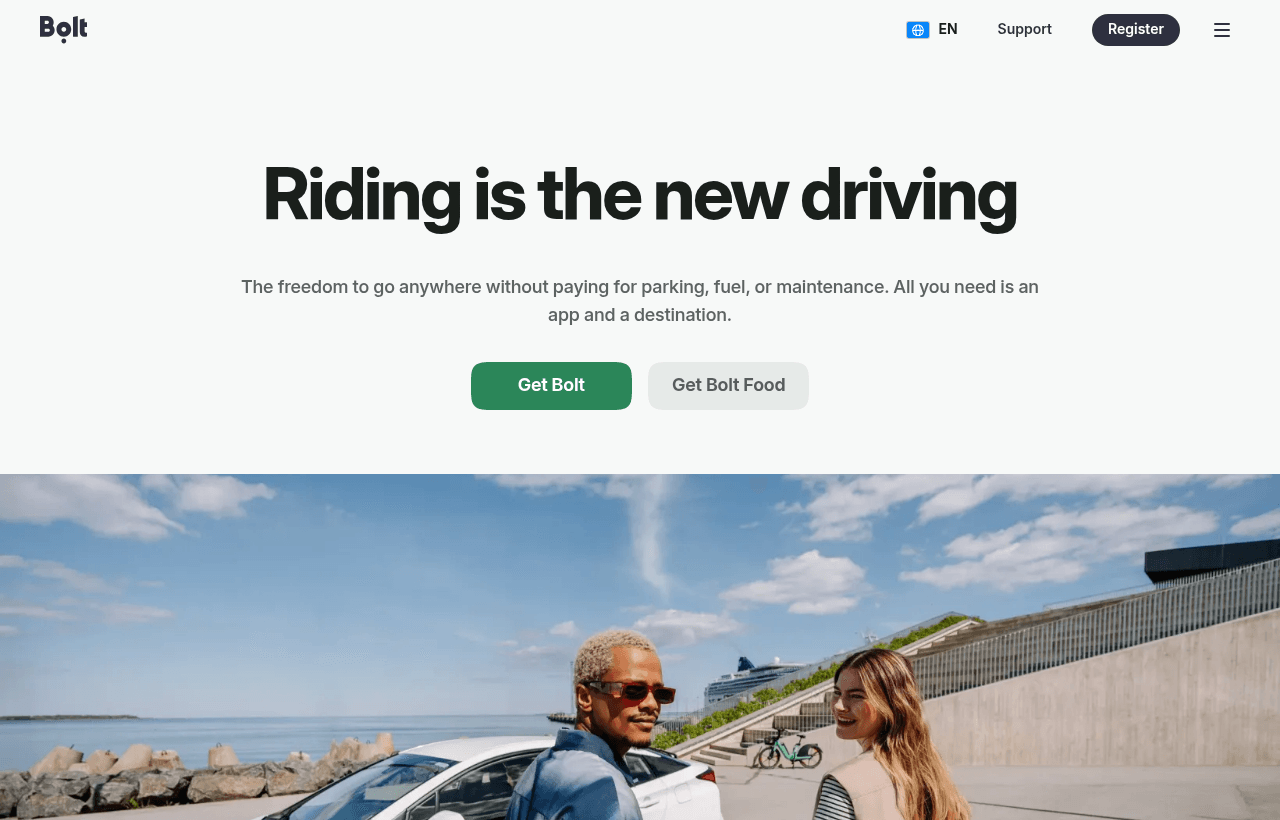 Bolt Business product homepage