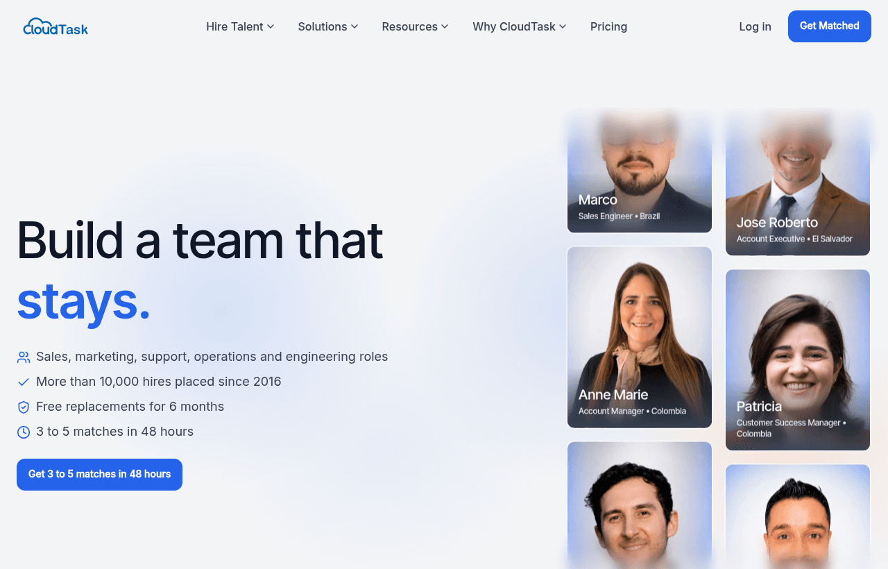CloudTask product homepage