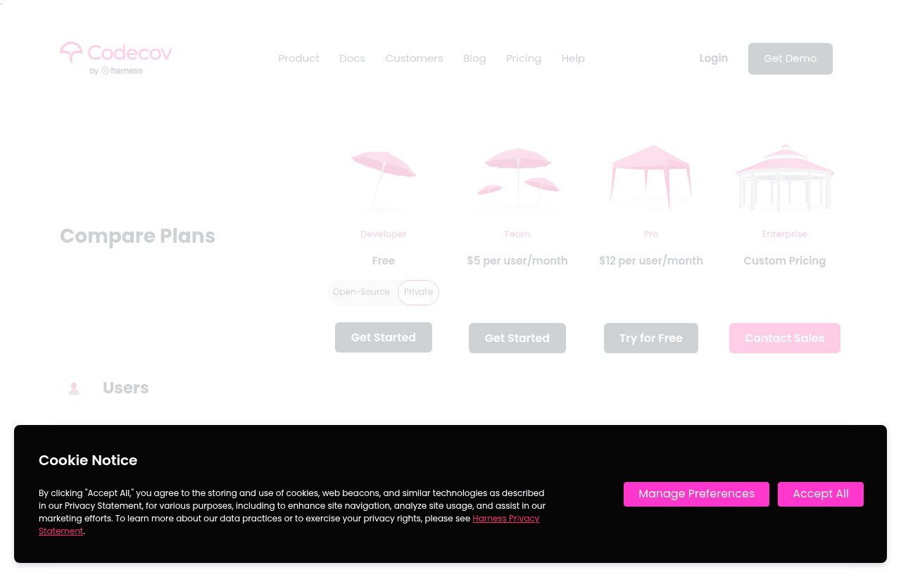 Codecov pricing and plans