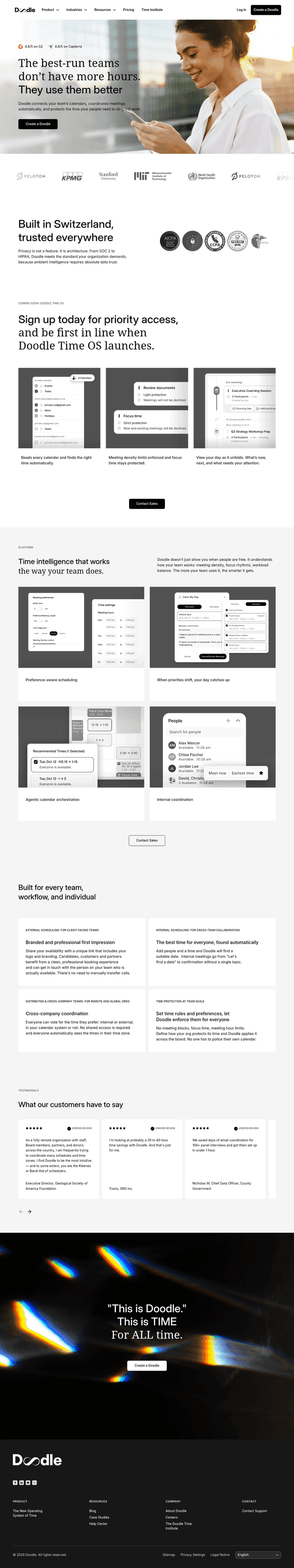 Doodle pricing and plans