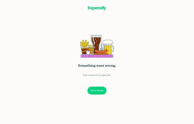 Expensify product homepage