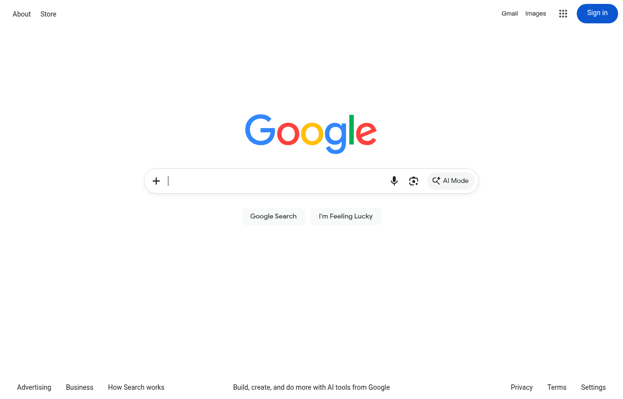 Google Cloud product homepage