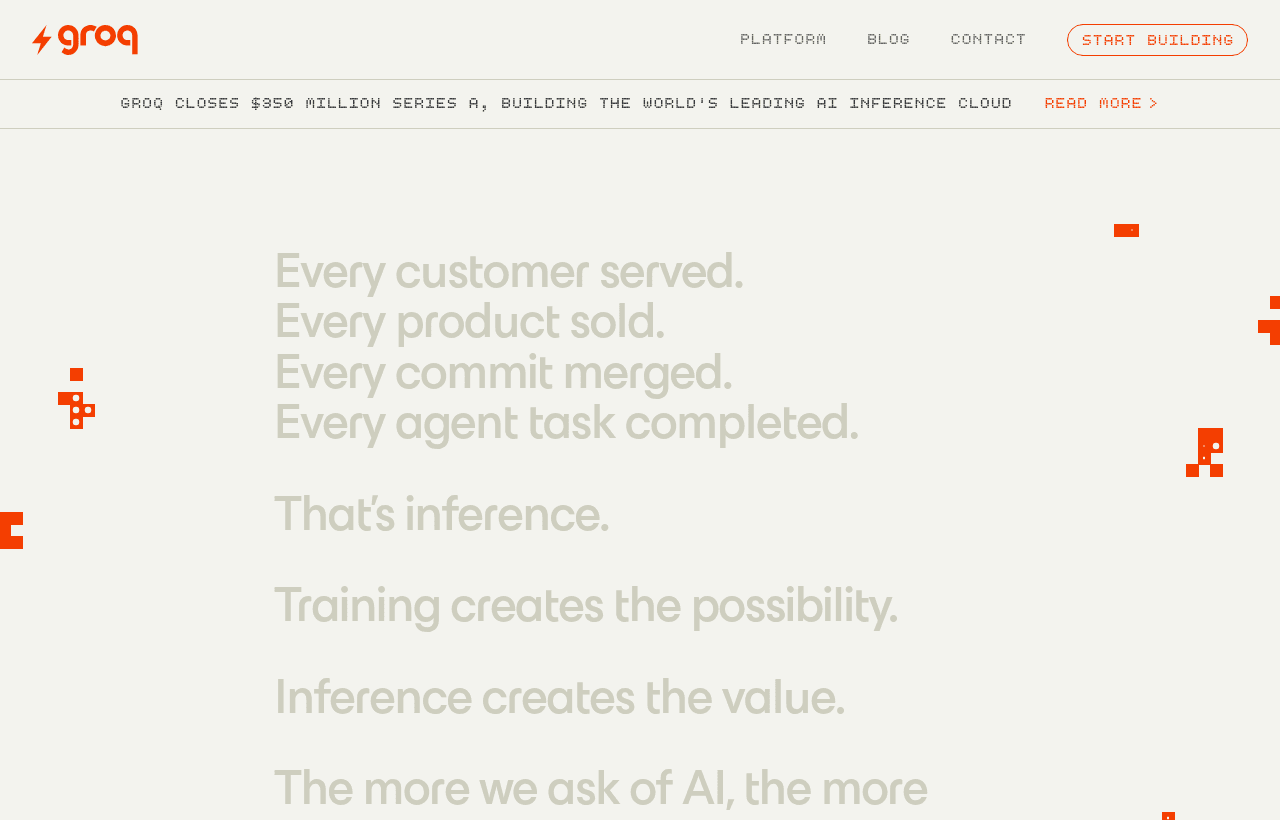 Groq product homepage