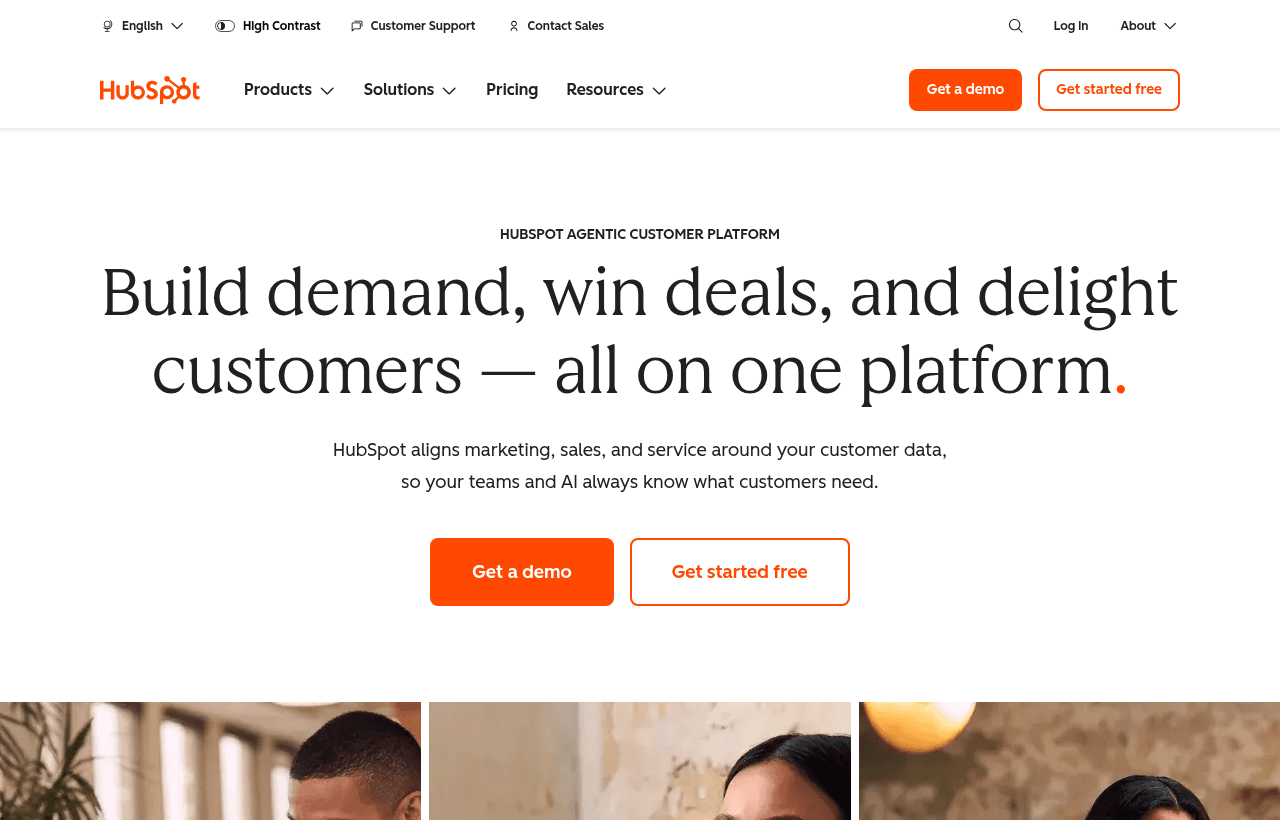HubSpot for Startups product homepage