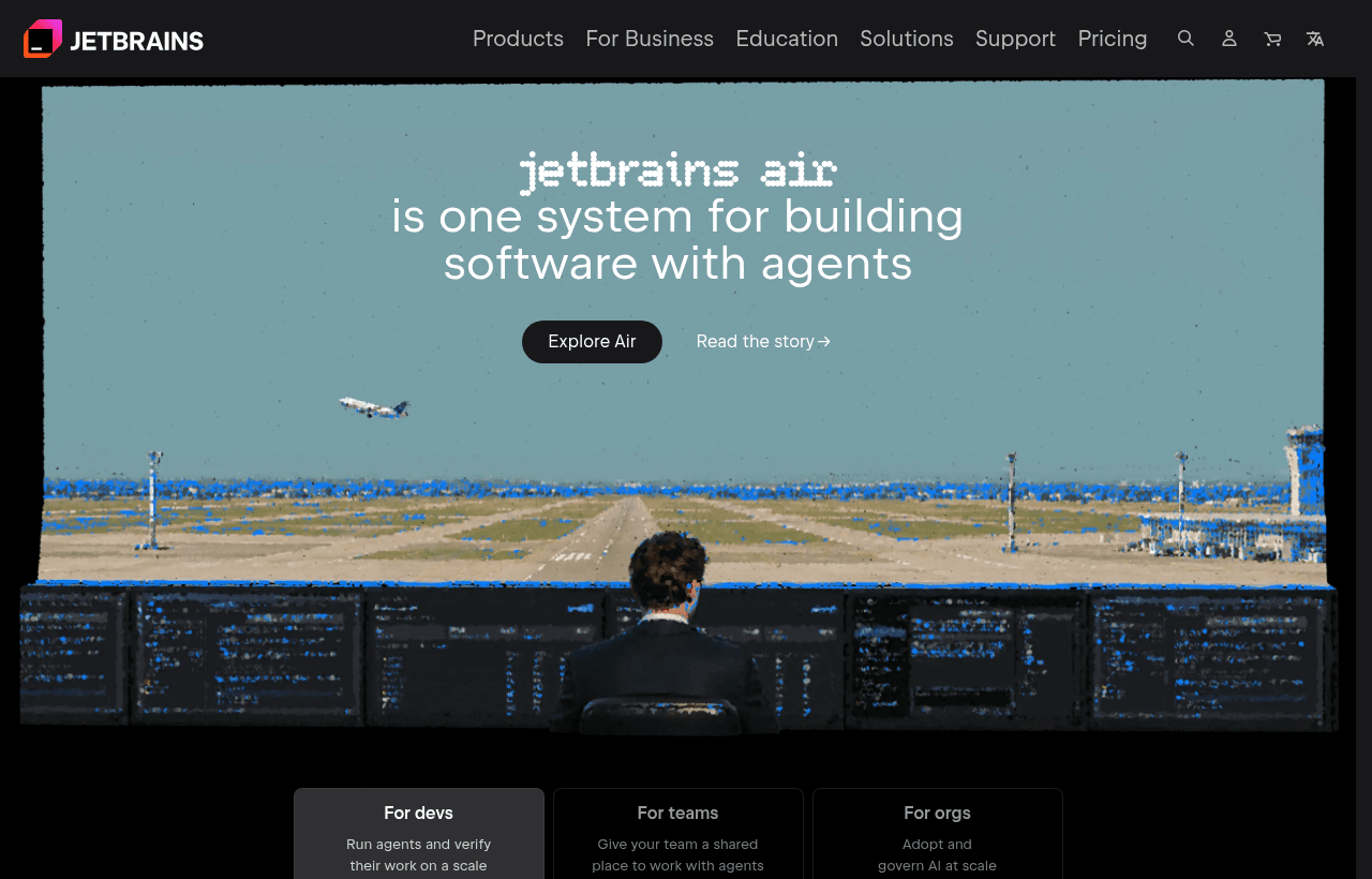 JetBrains product homepage