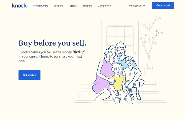 Knock product homepage