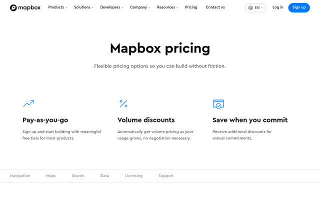 Mapbox pricing and plans