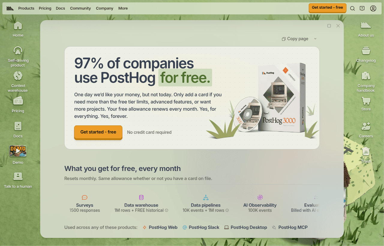 Posthog pricing and plans