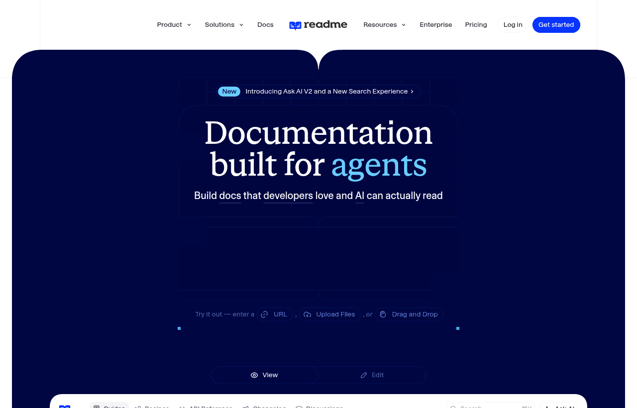 ReadMe product homepage