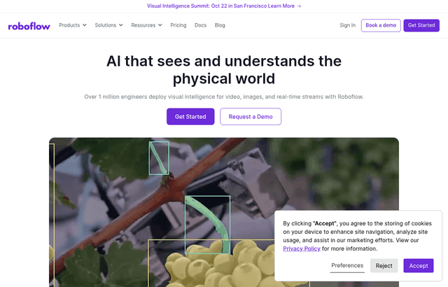 Roboflow product homepage