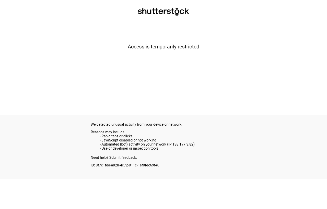 Shutterstock product homepage