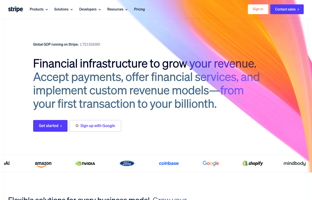 Stripe Atlas product homepage
