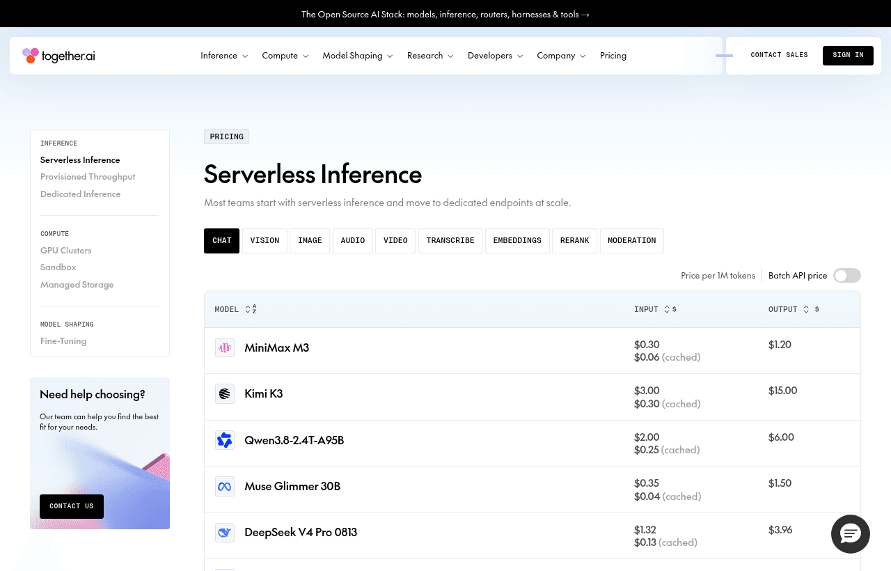Together AI pricing and plans