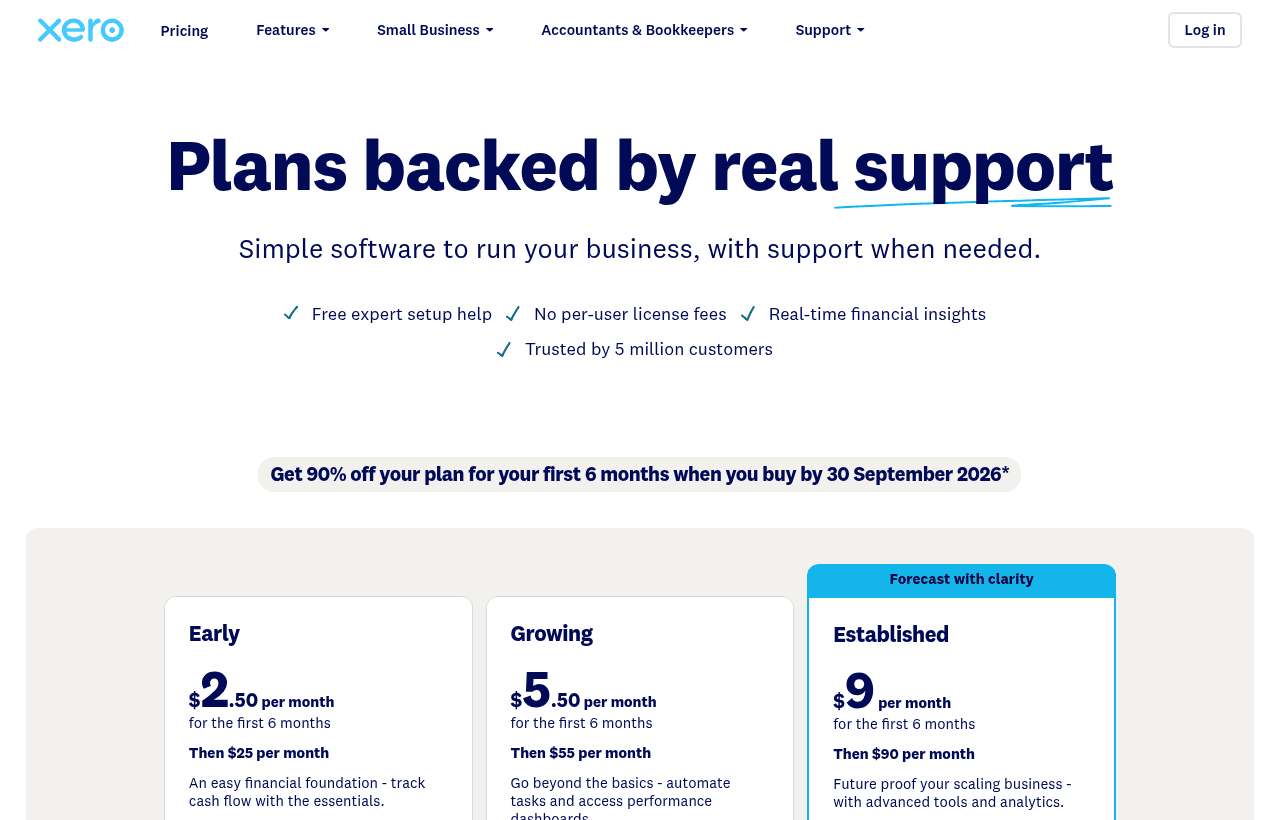 Xero pricing and plans