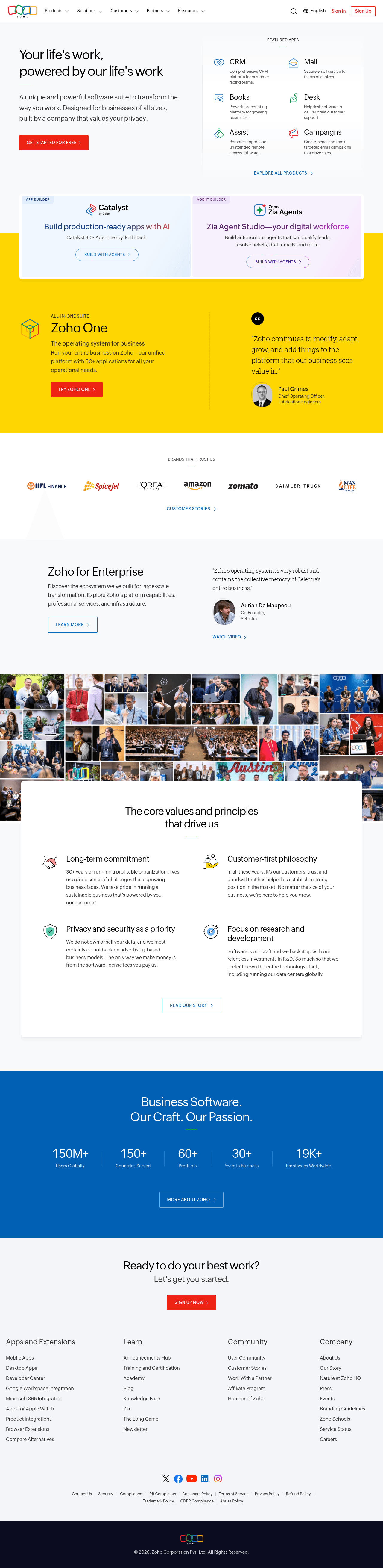 Zoho CRM pricing and plans